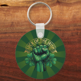 St. Patrick’s Day Luck of the Irish Fist Shamrock Nyckelring