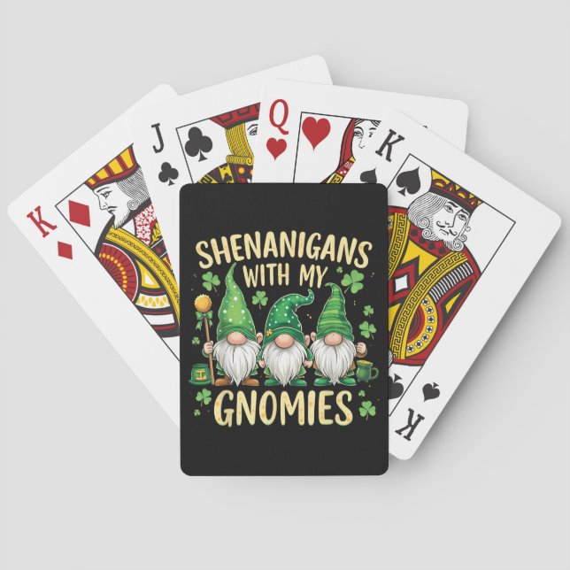 St Patrick’s Day Lucky Shamrock Gnome  Casinokort (Baksidan)