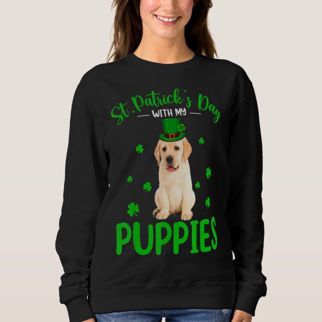 St Patrick S Day med mina valpar St Patrick Leprec T Shirt (Framsida)