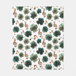 St. Patrick’s Day Musical Shamrock Fleecefilt