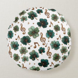 St. Patrick’s Day Musical Shamrock Rund Kudde