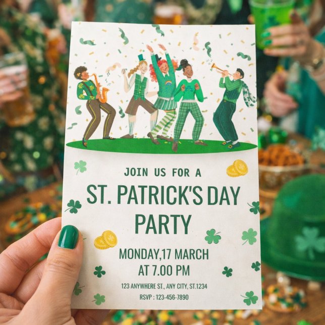 St. Patrick’s Day Party Inbjudningar (St. Patrick’s Day Party Invitation)