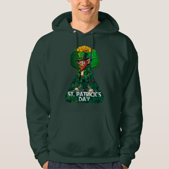 St Patrick’s Day Pot of Gold - camiseta Hoodie (Framsida)