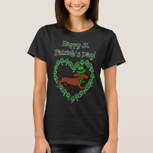 St Patrick S Day Red Smooth Dachshund T Shirt