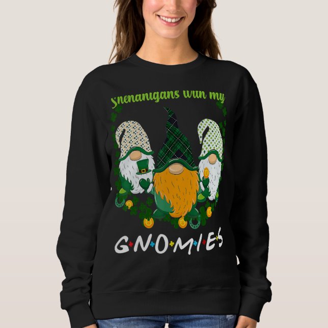 St Patrick S Day Shenanigans Gnomies Gnome Shamroc T Shirt (Framsida)