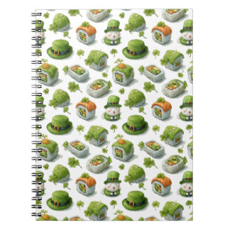 St. Patrick’s Day Sushi Rolls & Shamrock Anteckningsbok