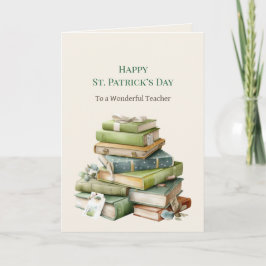 St. Patrick’s Day Teacher Greeting Card Kort