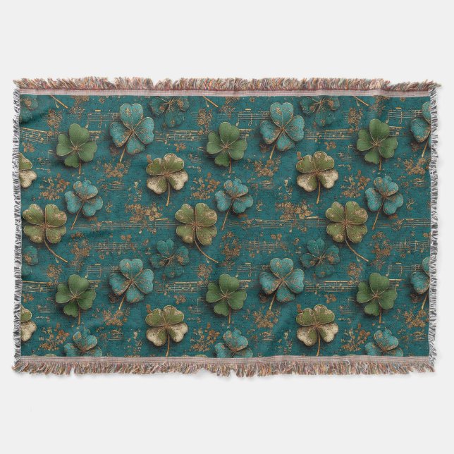 St. Patrick’s Day Vintage Shamrock Music Filt (Framsidan)