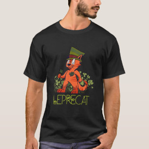 St.Patrick`S Patricks Day Irish Leprecat Cat Lepre T Shirt