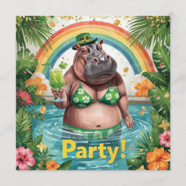 St. Patrick’s Tropical Pool Party Invitation  Inbjudningar