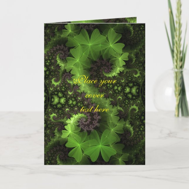 St Patrick Shamrock Fält Kort (Framsida)