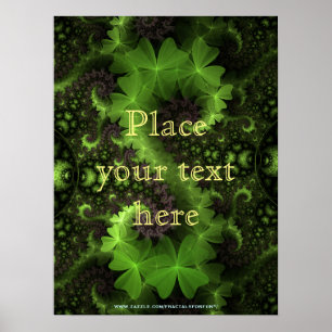 St Patrick Shamrock Fält Poster