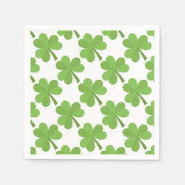 St. Patrick Shamrock Irish Ireland Klöver Mönster Pappersservett
