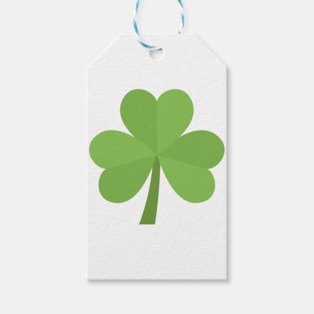 St. Patrick Shamrock Irish Ireland Klöver Mönster Presentetikett (Framsidan)