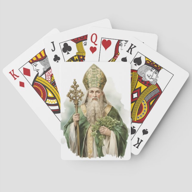 ST. PATRICK SHAMROCKS IRLÄNDSK IRLAND ST PATTY  CASINOKORT (Baksidan)