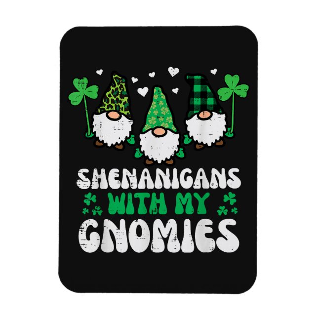 St Patrick Shenanigans Med Gnomies Tomtar Magnet (Vertikal)