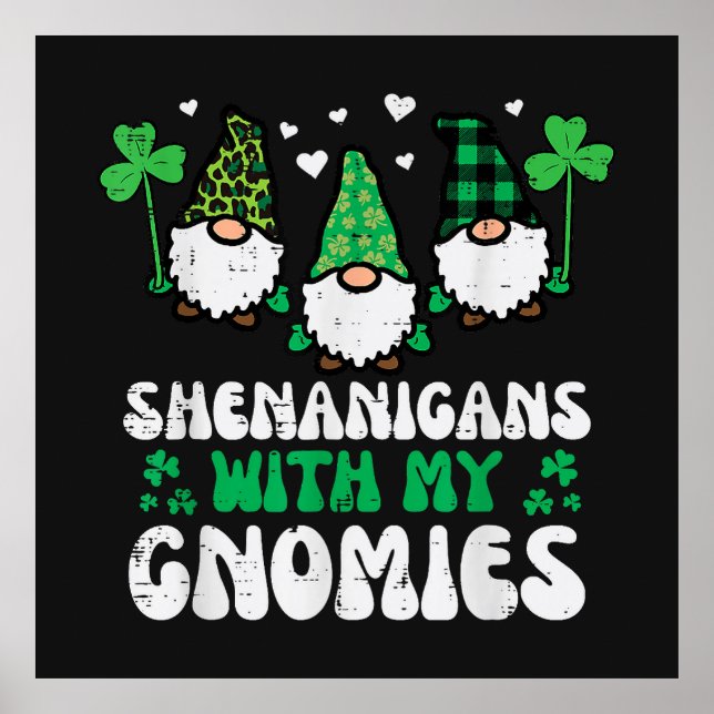 St Patrick Shenanigans Med Gnomies Tomtar Poster (Framsidan)