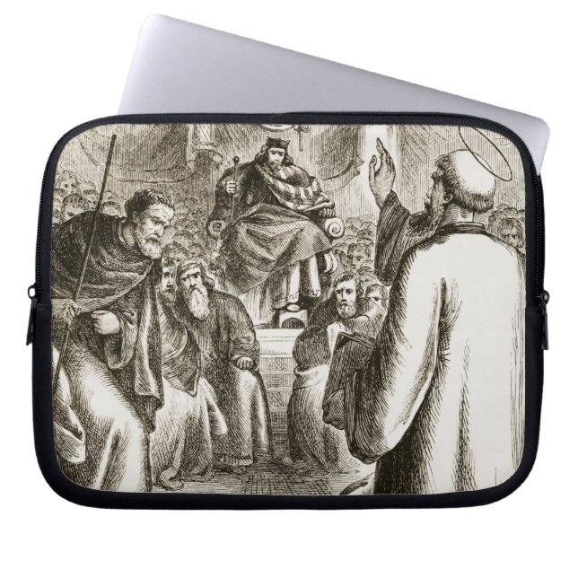 St Patrick som predikar på Tara, från 'triasen Thu Laptop Sleeve (Framsidan)