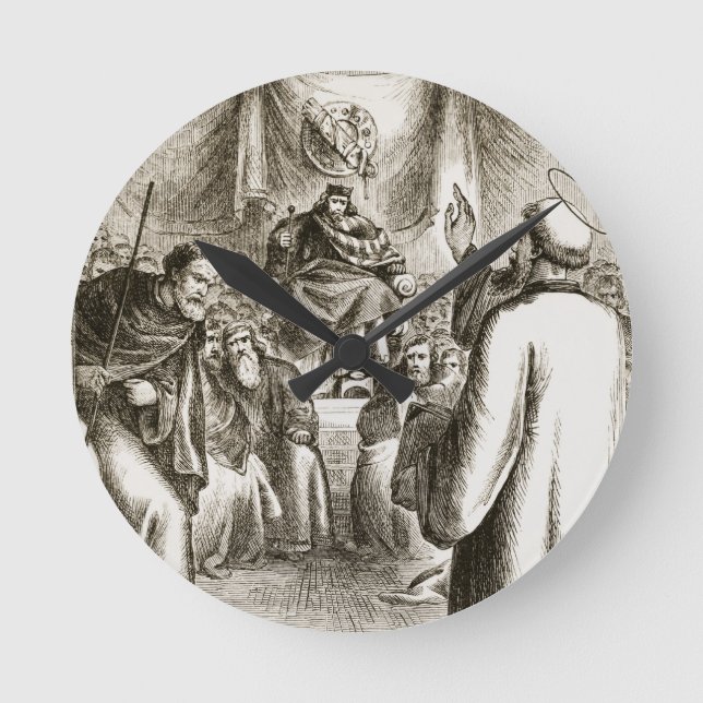 St Patrick som predikar på Tara, från 'triasen Thu Rund Klocka (Framsida)