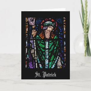 St. Patrick Stached Glass Kort