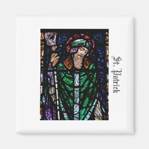 St. Patrick Stached Glass Magnet