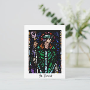 St. Patrick Stached Glass Vykort