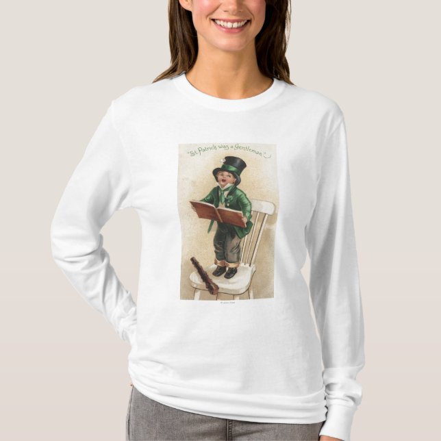 St Patrick var en gentleman T Shirt (Framsida)