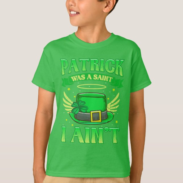 St Patrick var en Sanktt irländsk humor för T Shirt (Framsida)