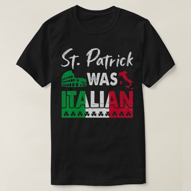 St Patrick var italiensk St patrick's day Shamrock T Shirt (Design framsida)