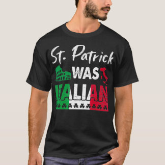 St Patrick var italiensk St patrick's day Shamrock T Shirt