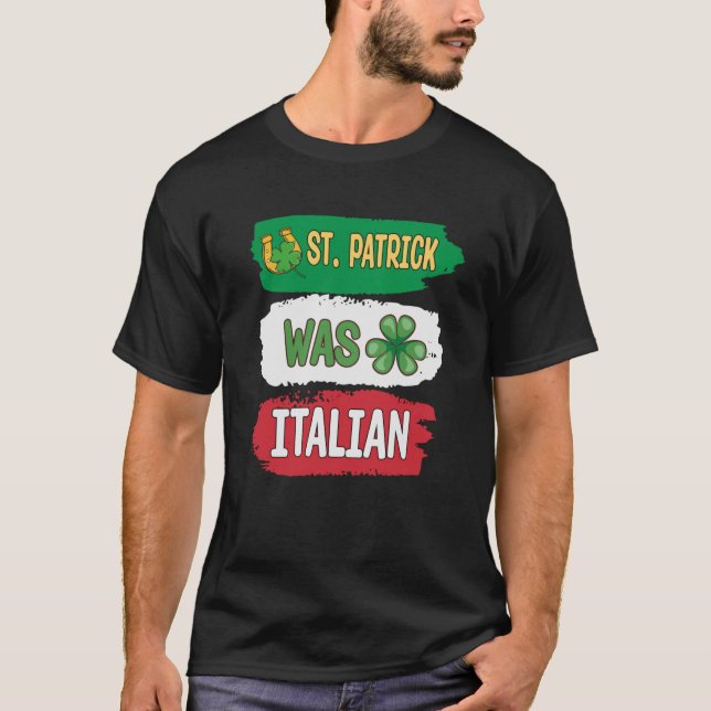 St Patrick var italienska St Patrick-dagen T Shirt (Framsida)