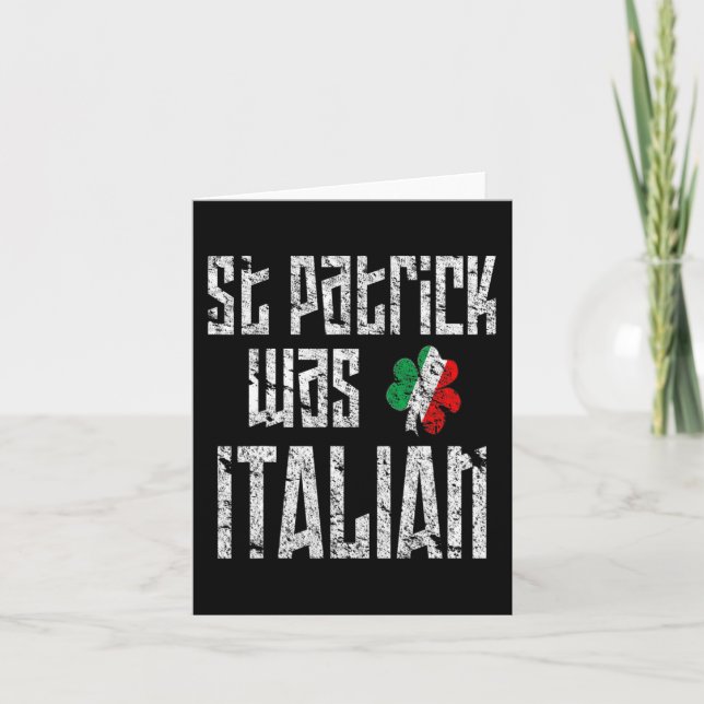 St. Patrick var italienska St. Patricks Day Distre Kort (Framsida)