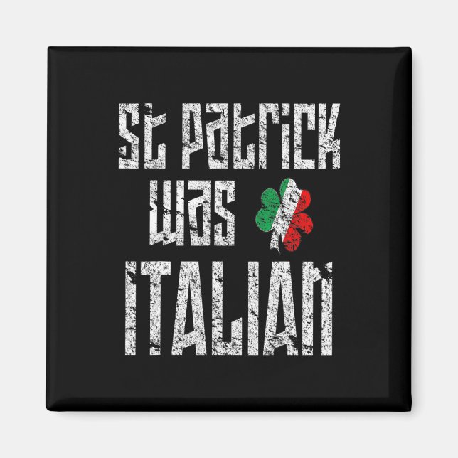 St. Patrick var italienska St. Patricks Day Distre Magnet (Framsidan)