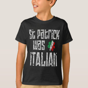 St. Patrick var italienska St. Patricks Day Distre T Shirt