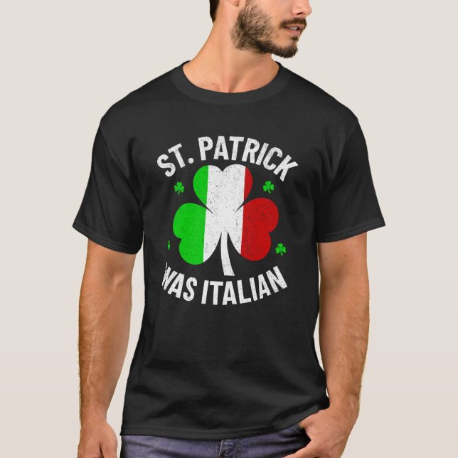 St. Patrick var italienska St. Patrick's Day T Shirt (Framsida)