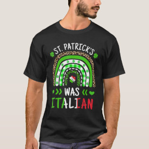 St Patrick var italienskt leopard Print Rainbow Sh T Shirt