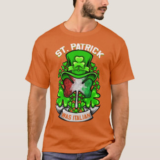 St Patrick var italienskt Shamrock Leprechaun Iris T Shirt