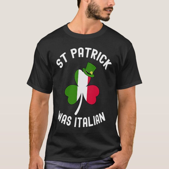 St Patrick var italienskt St patrick's day 4 T Shirt (Framsida)