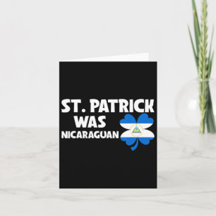 St Patrick Var Nicaraguanska Flagga Patriotisk St Kort