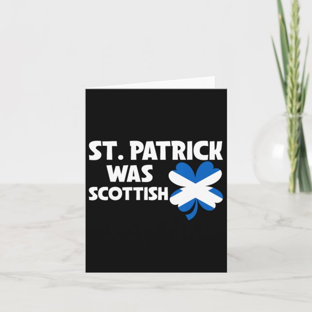 St Patrick Var Skotsk Flagga Patriotiska St Patric Kort (Framsida)