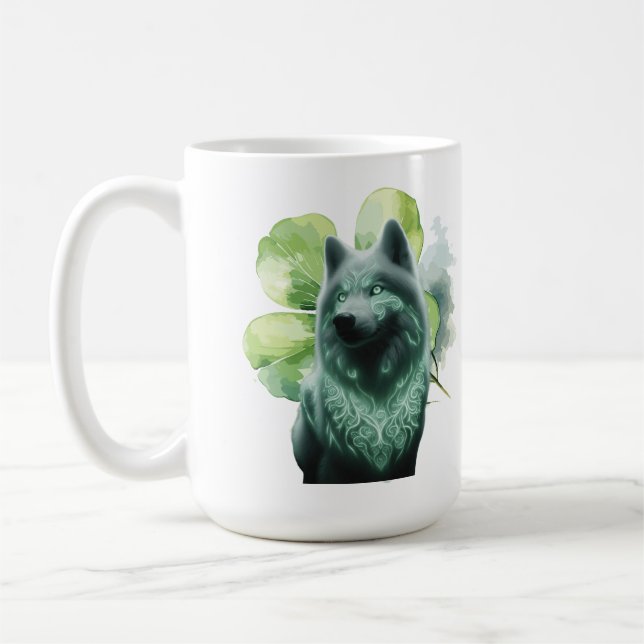 St. Patrick Varg Spirit Coffee Mugg ☘️ 🐺 (Vänster)