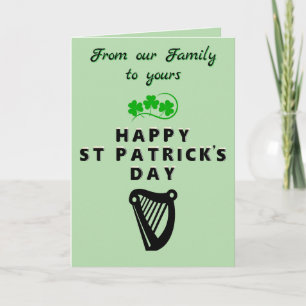 St Patrick Vikbar Julkort Kort
