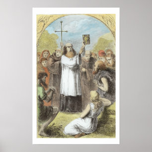 St Patrick visning folket av Irland fyrana Poster