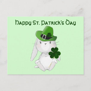 St. Patrick'Day med Irish Bunny, redot önskemål Vykort