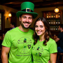 St. Patrick'Day med Irish Vitruvian man