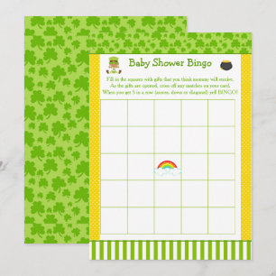 St Patricks African American Baby Shower Bingo Inbjudningar