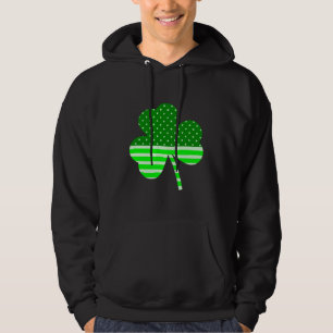 st patricks american klöver shamrock grönt hoodie