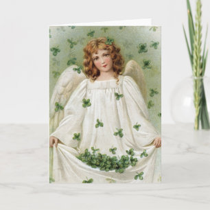 St. Patricks Angel tar med dig lycka till Kort