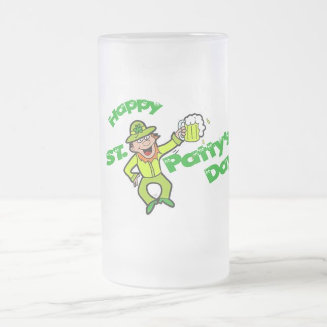 St. Patricks Anpassningsbar 16oz Frosted Mugg (Center)