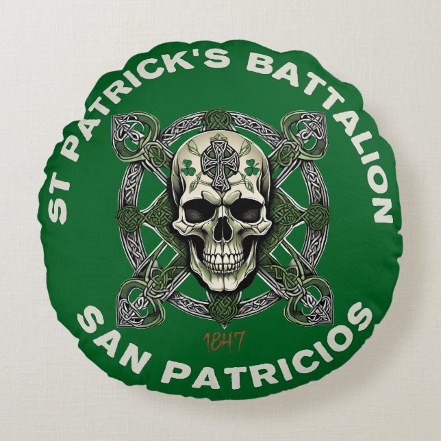 St Patricks Battalion San Patricios Irish Mexican Rund Kudde (Framsidan)